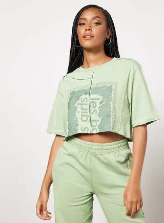 Deconstructed Cropped T-Shirt