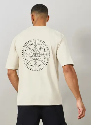 Geometric Graphic Print Oversized T-Shirt