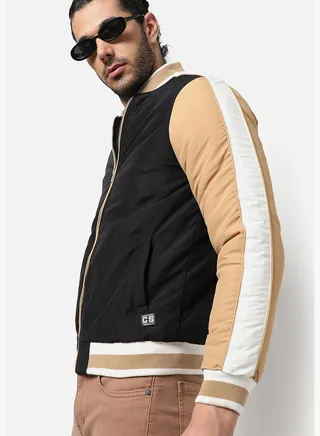 Color Block Bomber Jacket