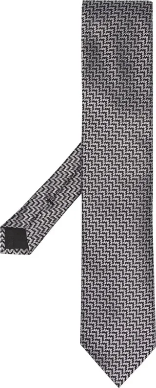 Micro-Pattern Silk Tie