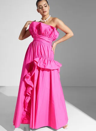 Square Neck Cold Shoulder Dress