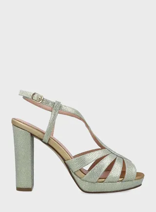 Open Toe Strap Heel Sandals