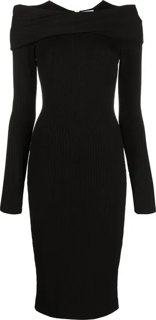 MyBody shoulder wrap dress