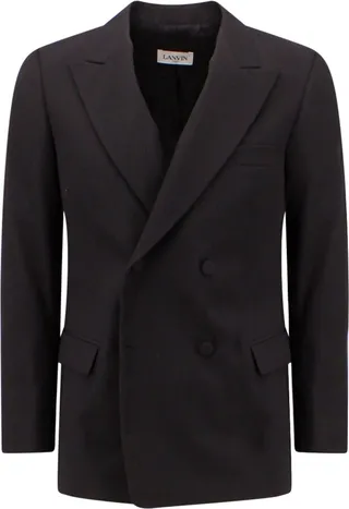 Double-breasted wool jacket