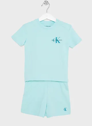 Kids Gradient Logo T-Shirt & Shorts Set