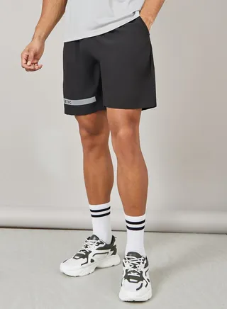 Workout Shorts with Front & Back Print Detail