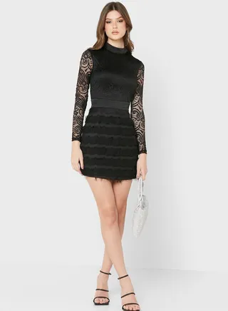 Ruffle Detail Dress