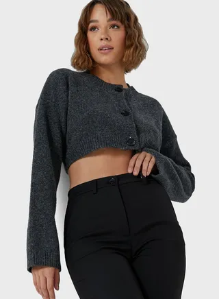 Knitted Ribbed Cardigan