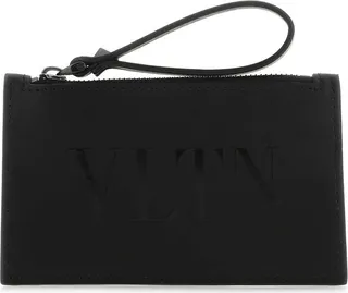Valentino Logo-Embossed Zipped Cardholder