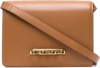 Logo-Stamp Leather Crossbody Bag