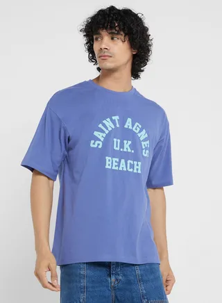 Contrast Printed T Shirt