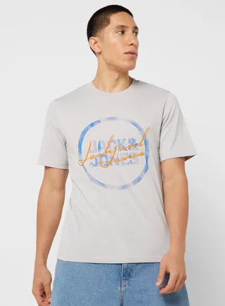 jcoscript graphic crew neck short sleeve t-shirt