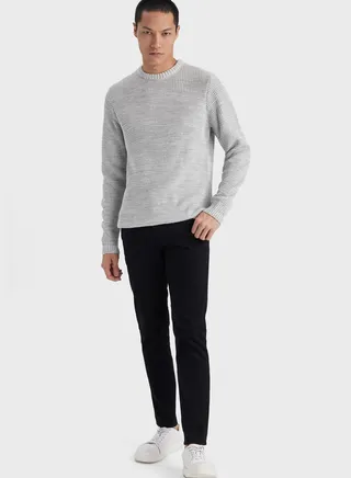 Textured Knitted Sweater
