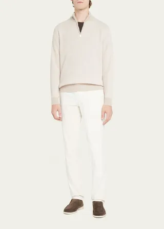Men's Cashmere Half-Zip Sweater