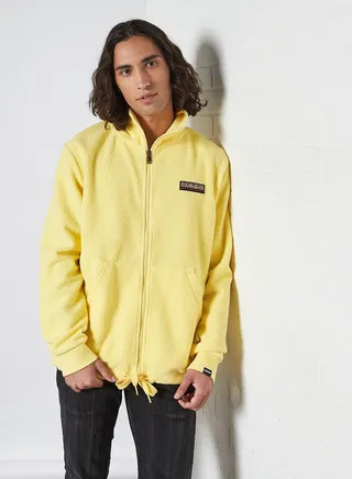 Waist Drawstring Dual Pocket Zip Through Hoodie