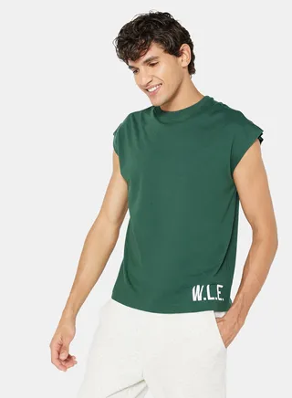 Eco-Friendly Logo Cap Sleeve T-Shirt
