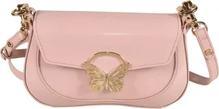 Butterfly Logo Flap Shoulder Bag
