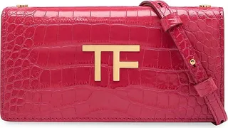 Mini TF Croc-Embossed Leather Crossbody Bag
