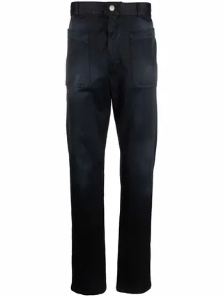 Embroidered-Logo Slim-Cut Trousers