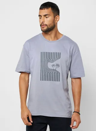 Graphic Crew Neck  Oversize T-Shirt