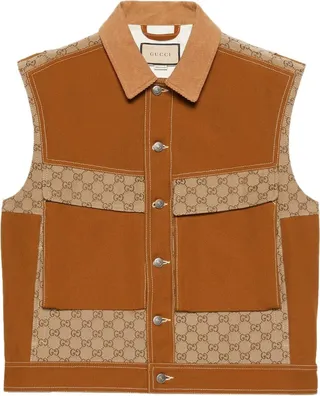 GG canvas print gilet