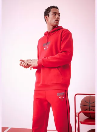 Man NBA Chicago Bulls Sweatshirt Hooded Long Sleeve
