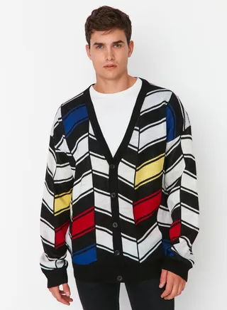 Oversize Knitted Button Cardigan