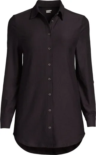 Lands' End Women's Long Sleeve Soft Performance Roll Tab Tunic