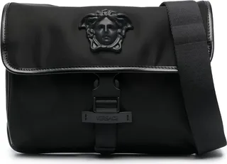 Medusa foldover-top crossbody bag