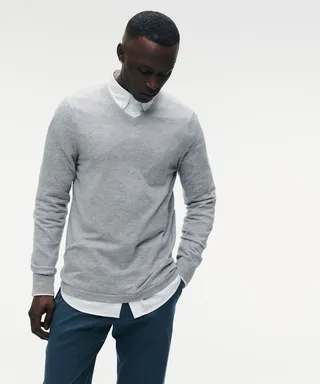 Fancy Cashmere Long Sleeve V-Neck