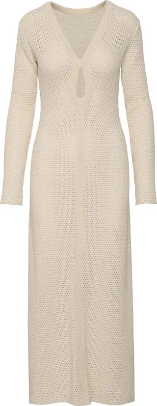 Mysterious World cotton knit midi dress