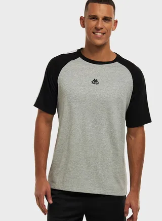Colourblock T-shirt with Raglan Sleeves and