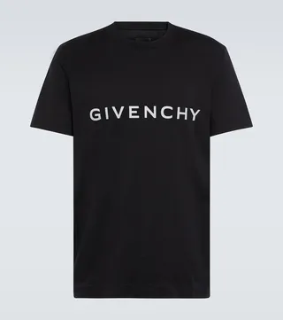 Reflective logo cotton T-shirt