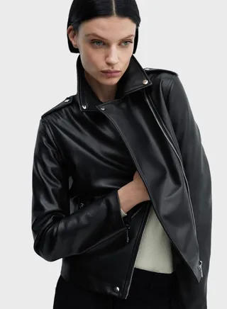 Pu Knitted Jacket
