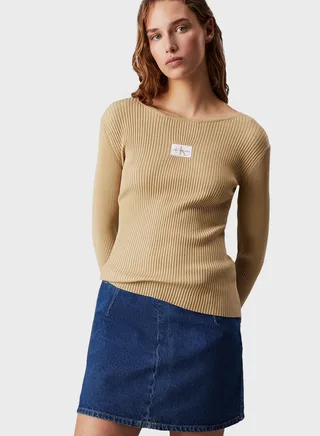 Crew Neck Logo Sweater