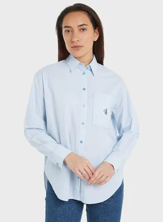 Button Down Logo Shirt