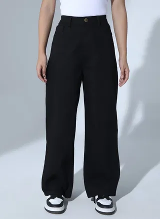 High Rise Relaxed Fit Stretchable Jeans