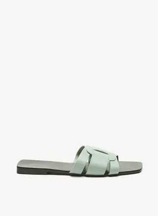 Women Textured Slip-On Slide Sandals