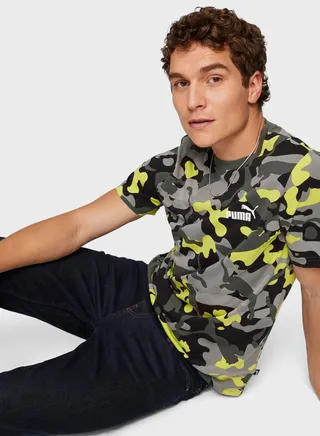 Essential+ Camo All Over Printed T-Shirt