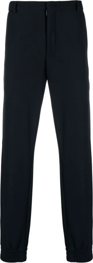 Straight-Leg Piqué Trousers