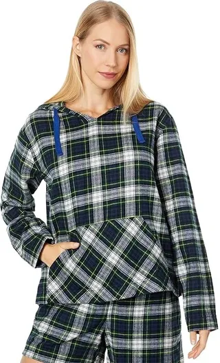 L.L.Bean Scotch Plaid Flannel Sleep Top (Dress Gordon) Women's Pajama