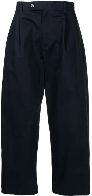 Wide-Leg Cropped Trousers