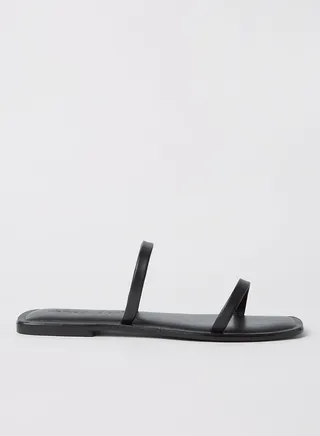 Square Toe Leather Sandals
