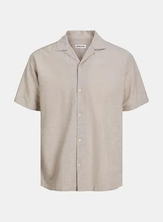 Solid Resort Shirt with Short Sleeves