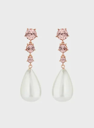 Pearsti Crystal Bead Drop Earrings