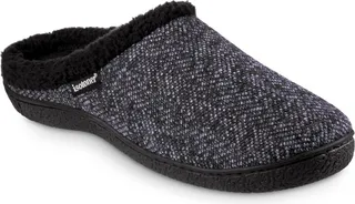 Isotoner Men's Advanced Memory Foam Herringbone Harvey Hoodback Comfort Slippers