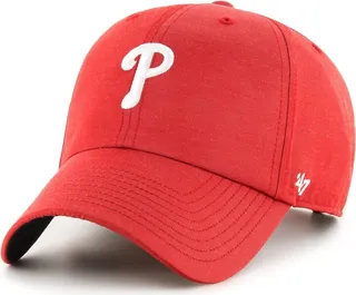 Men's '47 Brand Red Philadelphia Phillies Oxford Tech Clean Up Adjustable Hat