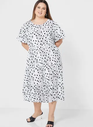 Puff Sleeve Tiered Dress