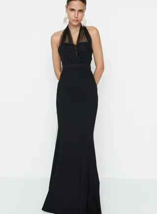 Halter Neck Knitted Dress