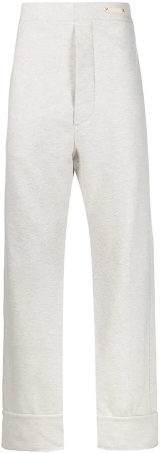 Wide-Leg Cotton Trousers
